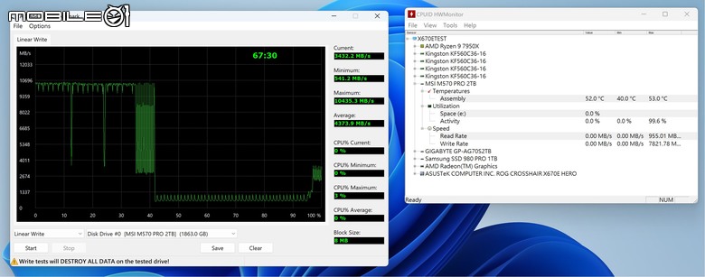 點我看大圖 微星 SPATIUM M570 PRO FROZR PCIe 5.0 SSD 實測 以極致被動空冷設計打造冷靜高效儲存