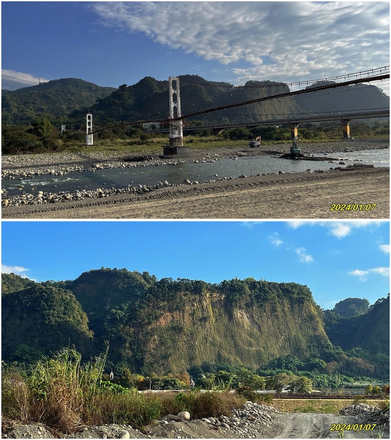 草屯 烏溪河灘的泥石路