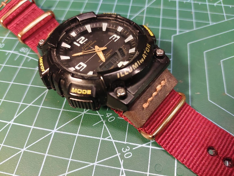 自製G-shock或類G-shock錶nato錶帶轉接頭