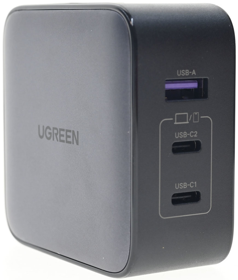 點我看大圖 UGREEN綠聯65W三埠GaN快速充電器多國轉接版CD296開箱