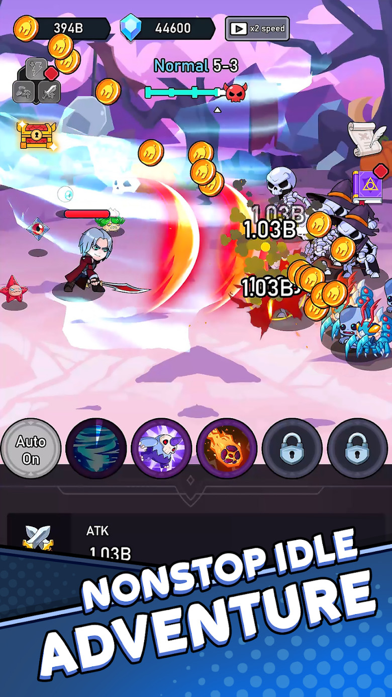 《Idle Quest》 1月12日 更新 搶先體驗 英雄戰士放置型 RPG 玩法跟"史萊姆傳奇"一樣 | 豎屏直立式 上方戰鬥下方養成 完成任務 召喚技能裝備與夥伴 展開冒險之路