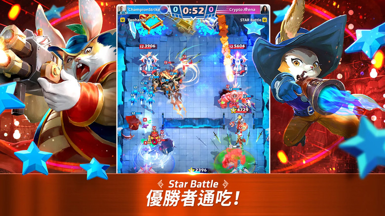 《Champion Strike: Crypto Arena》 1V1 2V2 PVP 可微操的塔防策略競技手遊 | 招募英雄勇士與60餘張卡牌 | 與全世界玩家一起競爭「星幣」展開火熱「星幣之戰」