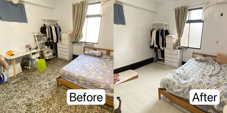 跟家人一起DIY地板成功，效果100%