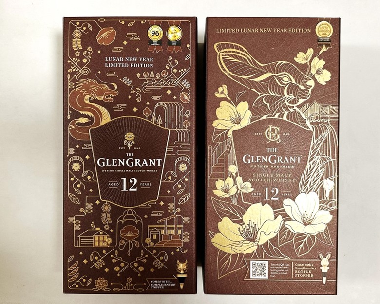 威士忌新年禮盒開箱: 百花齊放的花園酒廠 - 格蘭冠12年龍年限定禮盒