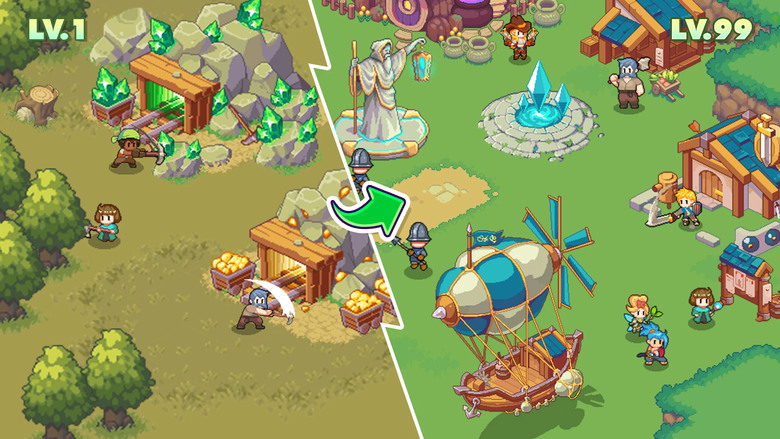 《Guardian War: RPG Pixel Games》 1月24 通知上架 守護者戰爭:角色扮演 像素遊戲 | 大地圖探索型 ARPG 解鎖迷霧 收集材料 建設村莊 招募夥伴 拯救公主