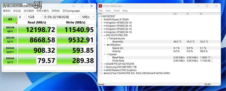 微星 SPATIUM M570 PRO FROZR PCIe 5.0 SSD 實測 以極致被動空冷設計打造冷靜高效儲存