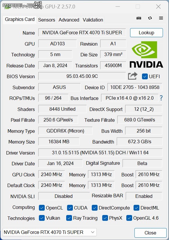 ASUS TUF RTX 4070 Ti Super 顯示卡開箱實測 以核心效能提升踏入 4K 遊戲領域