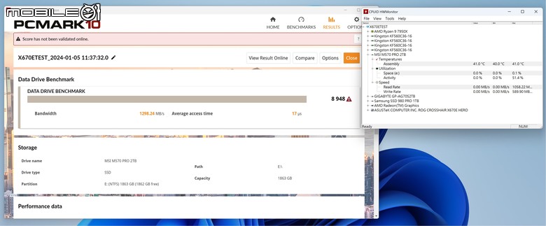 點我看大圖 微星 SPATIUM M570 PRO FROZR PCIe 5.0 SSD 實測 以極致被動空冷設計打造冷靜高效儲存