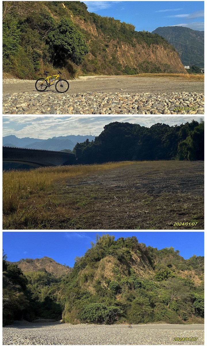 草屯 烏溪河灘的泥石路