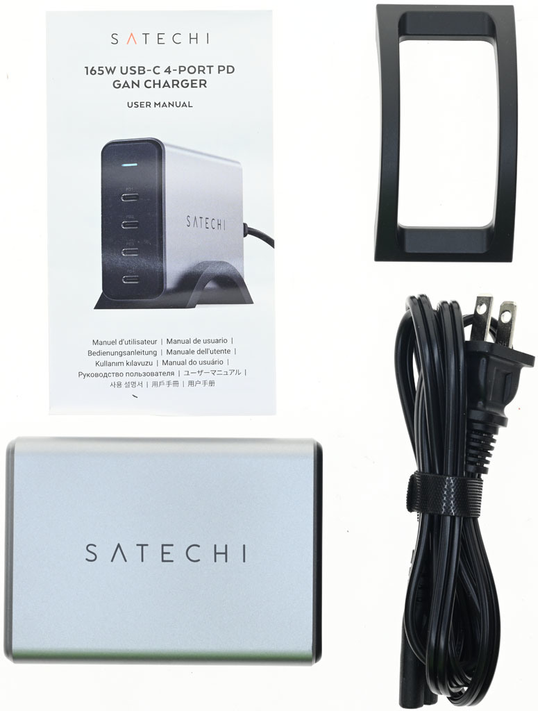 點我看大圖 SATECHI 165W四埠USB-C GaN充電器開箱