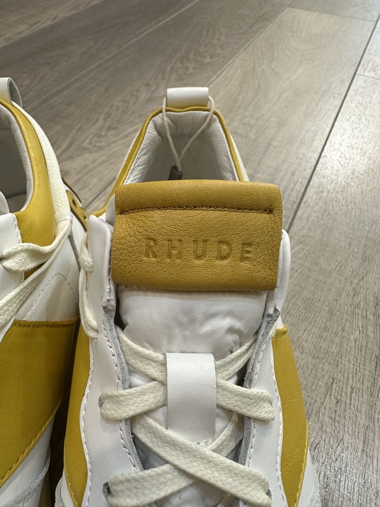 「開箱」Rhude 黃白色經典運動休閒鞋