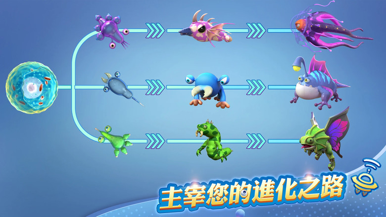 《War of Evolution》 進化之戰 扮演微生物一路進化強大 進而掌握整個星球 星際探索 | 多樣玩法融合 貪食蛇大吃小、組隊戰鬥、塔防玩法 建設經營 擴張征服星球 邁向星辰大海
