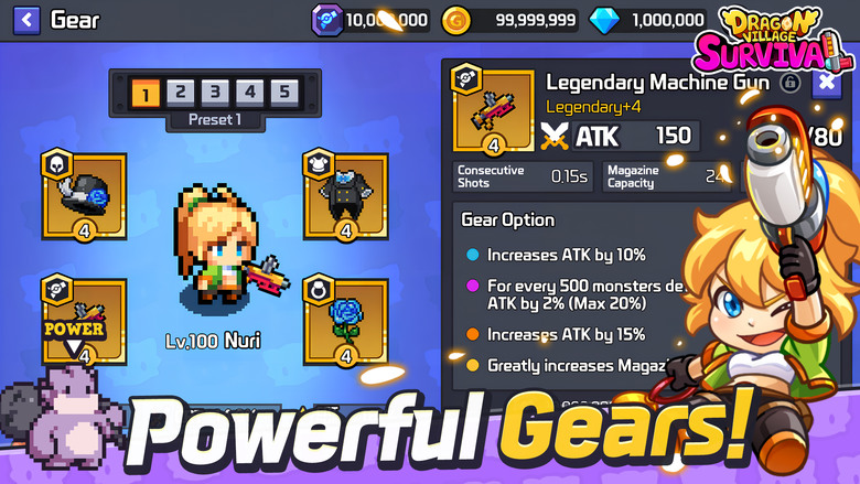 《龍之生存》 Dragon Village Survival 龍村題材的肉鴿射擊生存手遊 | 像素風格 Roguelike 選擇龍族技能 每個龍都有獨特的技能組合 與傳說中的龍一起保護村莊
