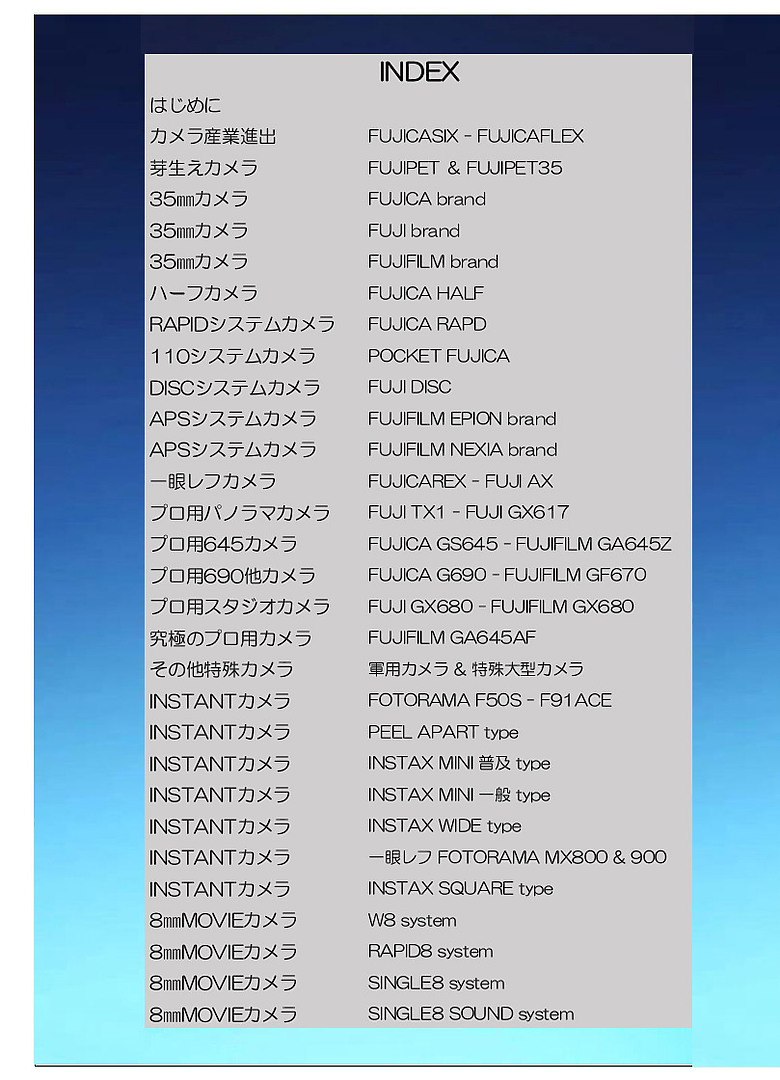 富士底片相機的影像.1948 年至 2023 年 75 年間 1,380 台機種的介紹.