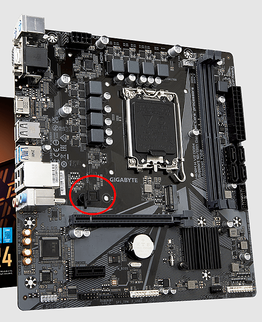 點我看大圖 技嘉 gigabyte H610M H V2 DDR4 M.2卡扣 如何使用