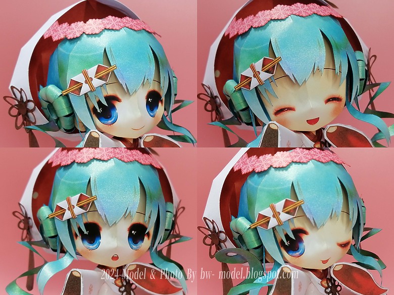 點我看大圖 VOCALOID 初音未來(雪未來2013Ver.) 紙模型 製作
