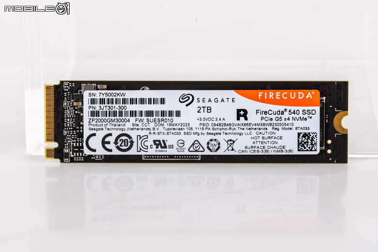 Seagate FireCuda 540 PCIe Gen 5 SSD 開箱實測 以高生涯寫入壽命為主打的高速儲存選擇