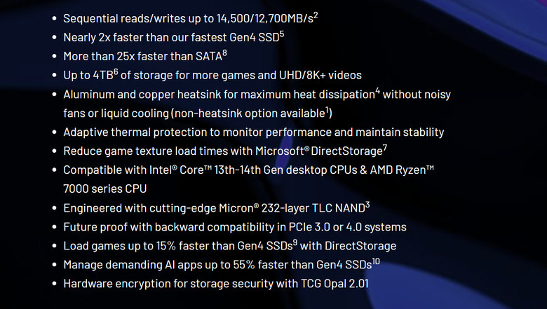 美光 Crucial 推出 T705 PCIe Gen 5 SSD 以最高 14.5 GB／s 讀取速度推升旗艦 SSD 性能