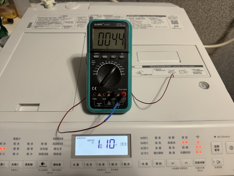 國際牌 Panasonic NA-LX128B 滾筒洗脫烘 烘衣溫度實測