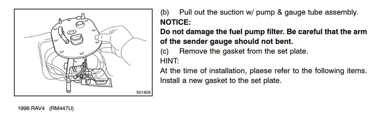 1999年RAV4 汽油泵浦維修