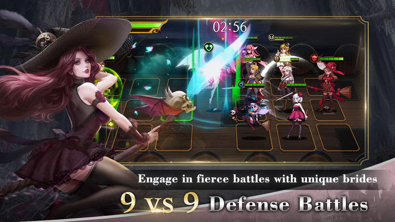 《暗黑新娘:9V9 策略RPG》 Dark Brides Vampire 吸血鬼題材 魔幻美少女 RPG 創新的 9v9 戰鬥玩法 | 召喚收集養成 50+ 新娘美少女 韓語發音 火辣身材 約會系統