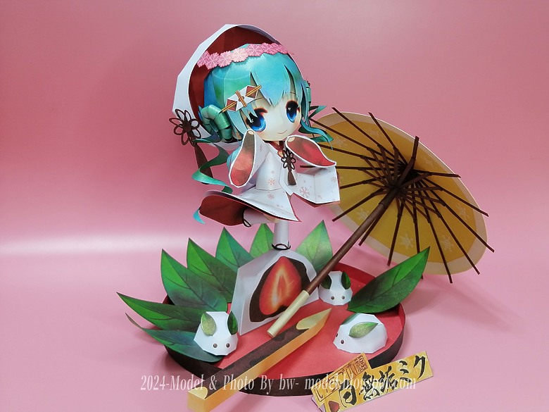 VOCALOID 初音未來(雪未來2013Ver.) 紙模型 製作