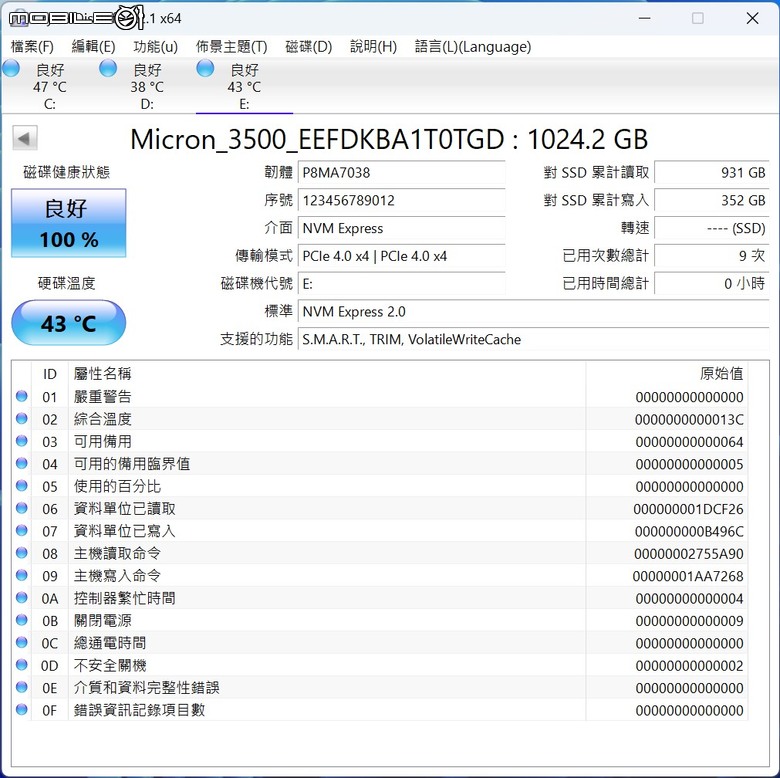 美光 Micron 3500 SSD 固態硬碟開箱實測 以專業加速設計提供更高主機／筆電效能提升