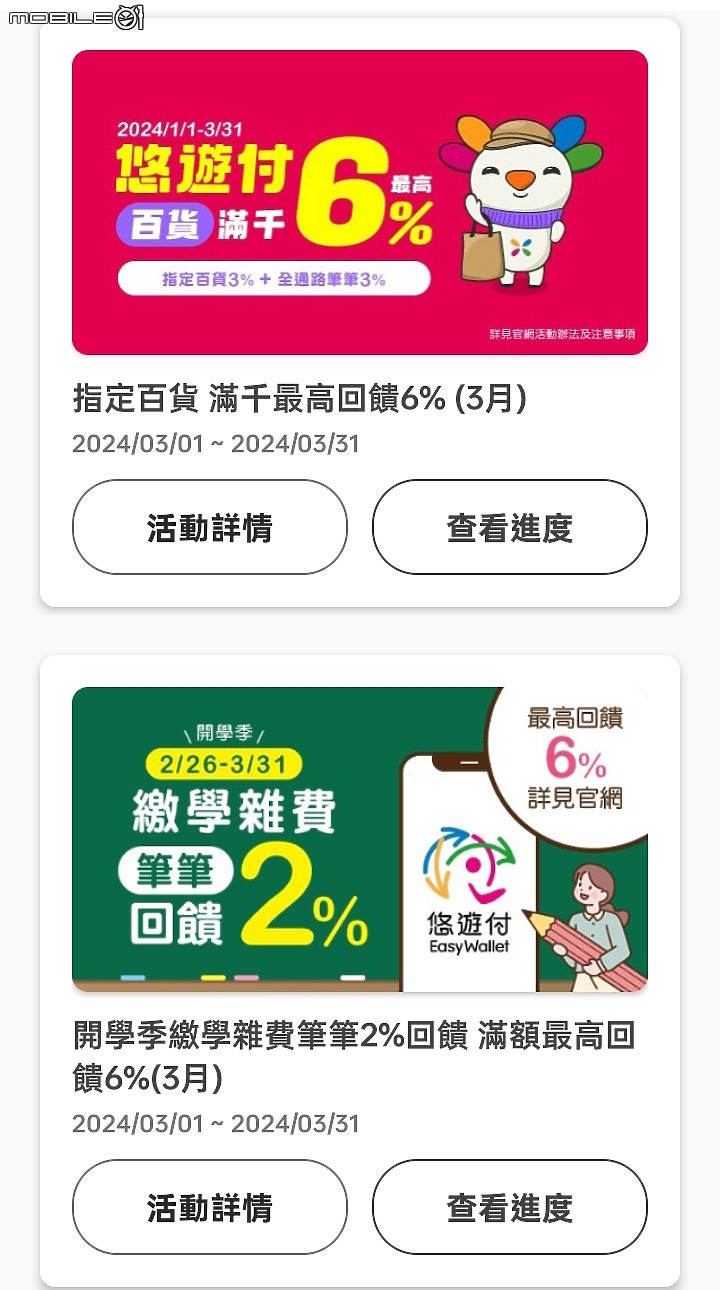 悠遊付3月回饋活動（2024）