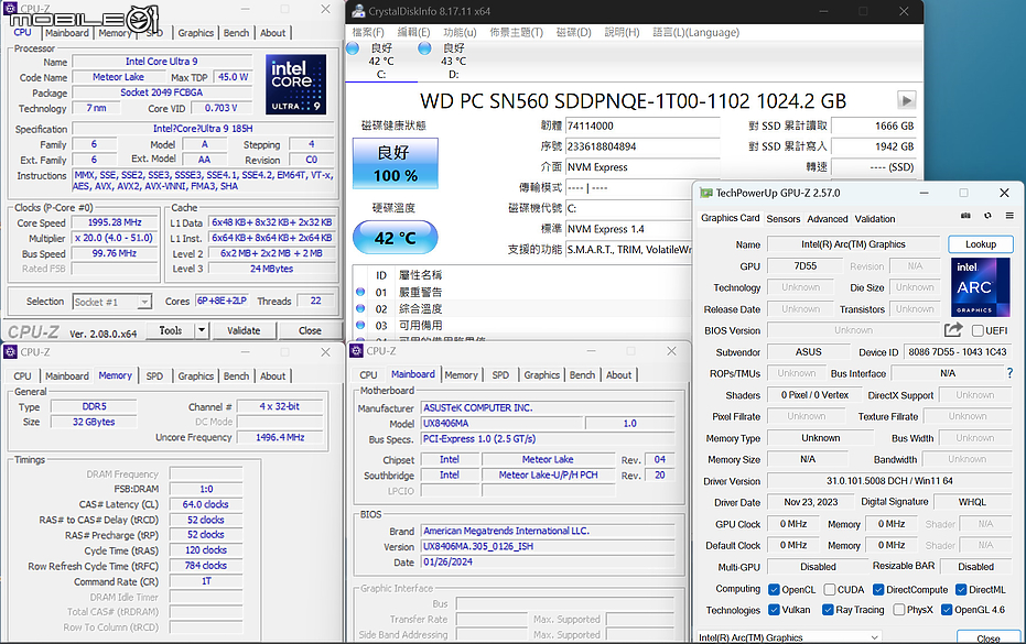 ASUS Zenbook DUO (2024) UX8406 測試報告|保有最佳行動效能與續航的雙螢幕筆電