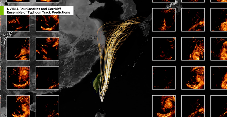 NVIDIA 宣布推出地球氣候數位孿生雲端平台 Earth-2 中央氣象署率先導入模擬颱風登陸位置達 2 公里精度