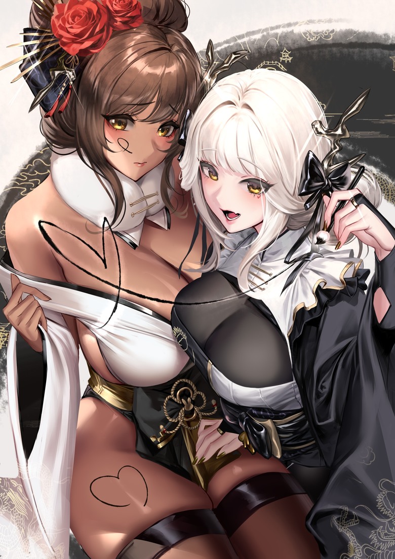 【勝利女神:妮姬】【繪圖分享】Bianc & Noir