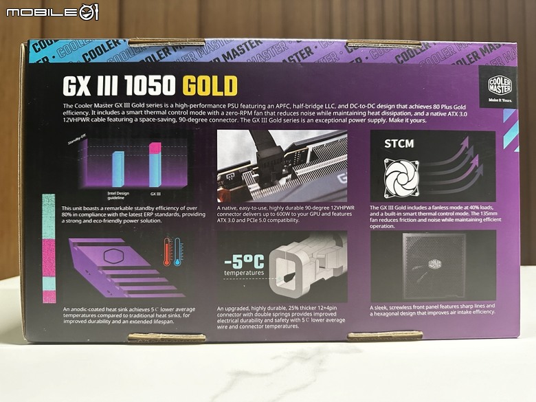 酷碼科技 GX III 1050 GOLD ATX 3.0電源