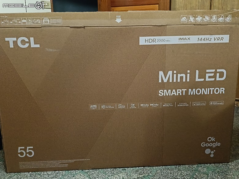 TCL C845 Mini LED Google TV 55'' 開箱文