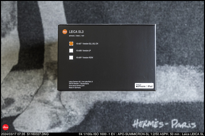 【開箱】Leica SL3 10607，新增 【SL3 韌體更新 V1.1.9 修正檔案意外覆寫錯誤】