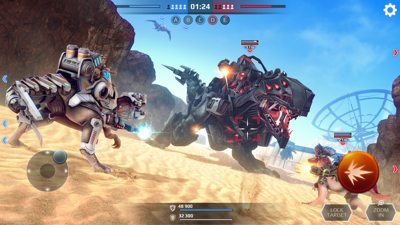 《侏羅紀怪獸世界：恐龍戰爭 3D FPS》 Jurassic Monster World 數十種機械化恐龍 5V5 動作射擊遊戲 | 近戰攻擊撕咬敵人、遠方攻擊、佔領陣地 陸戰VS空戰