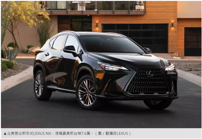 「2025年式新LEXUS NX休旅」北美開賣！漲價升級配備