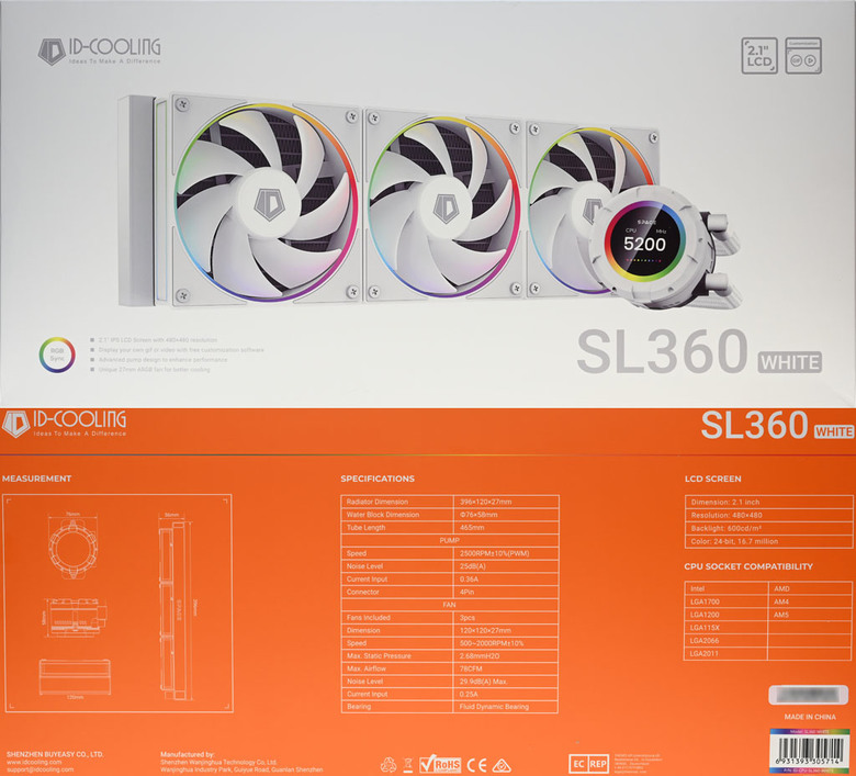 點我看大圖 ID-COOLING SL360 WHITE一體式水冷散熱器開箱
