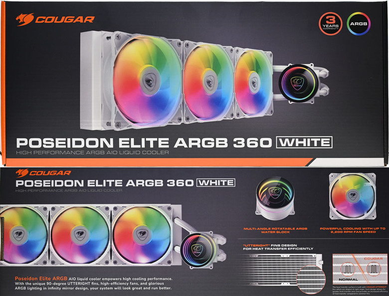 COUGAR POSEIDON ELITE ARGB 360 WHITE一體式水冷散熱器開箱