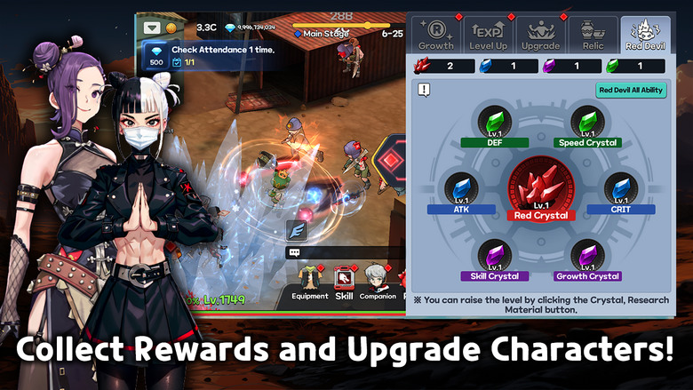 《紅荒 : 團隊 idle RPG》 Red Desert : team RPG 4月4日上架 45度奔跑型無限放置 RPG | 踏上史詩沙漠之旅!探索廣袤沙漠 解鎖角色、寵物和裝備 打造終極英雄團隊