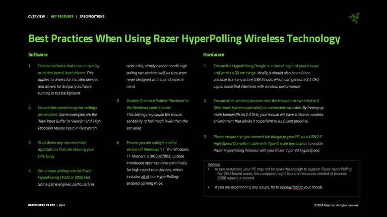 點我看大圖 Razer Viper V3 Pro 電競滑鼠開箱試用 以 54 克超輕身形搭配高速移動設計讓遊戲反應更快速