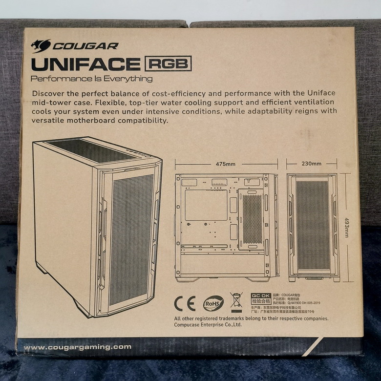 【開箱】美洲獅 COUGAR UNIFACE RGB - 側透鋼化玻璃、集線器、四重防塵濾網
