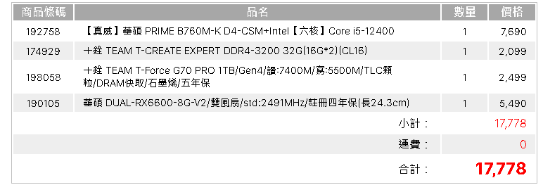 二萬元組裝電腦請益