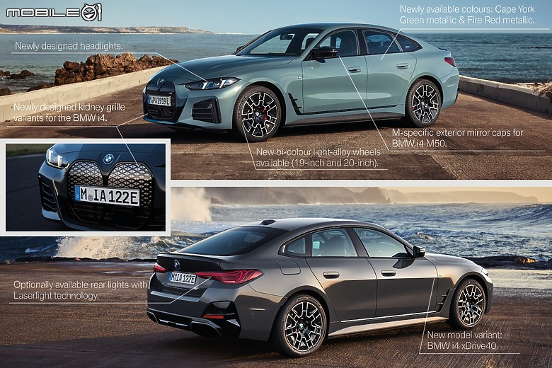 【海外新訊】BMW 小改款 i4 / 4 GranCoupe 亮相，換上OS 8.5介面、新增四驅 i4 xDrive40車型！
