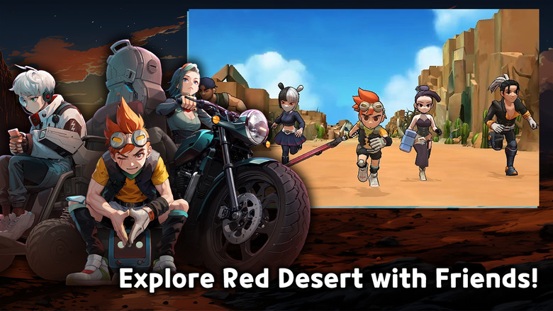 《紅荒 : 團隊 idle RPG》 Red Desert : team RPG 4月4日上架 45度奔跑型無限放置 RPG | 踏上史詩沙漠之旅!探索廣袤沙漠 解鎖角色、寵物和裝備 打造終極英雄團隊