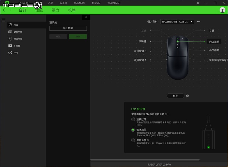 Razer Viper V3 Pro 電競滑鼠開箱試用 以 54 克超輕身形搭配高速移動設計讓遊戲反應更快速