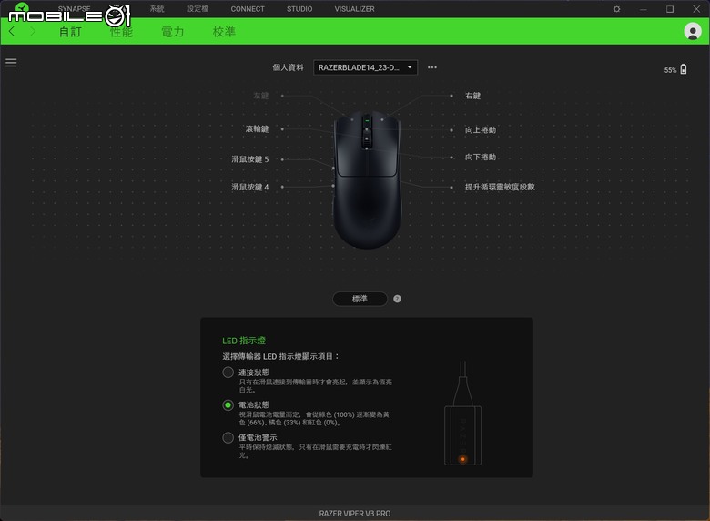 點我看大圖 Razer Viper V3 Pro 電競滑鼠開箱試用 以 54 克超輕身形搭配高速移動設計讓遊戲反應更快速