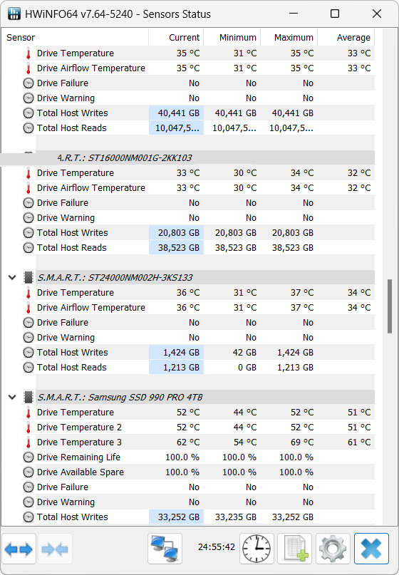 【開箱簡測】Seagate Exos X24 24TB ST24000NM002H 硬碟效能簡測 (圖多)