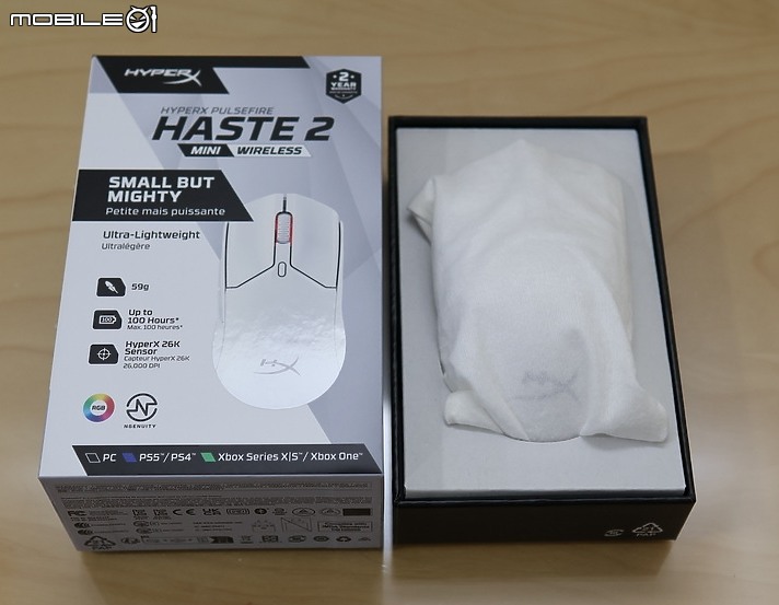 點我看大圖 體積再縮減輕量化,小手專屬 HyperX Pulsefire Haste 2 Mini 無線 Wireless 開箱