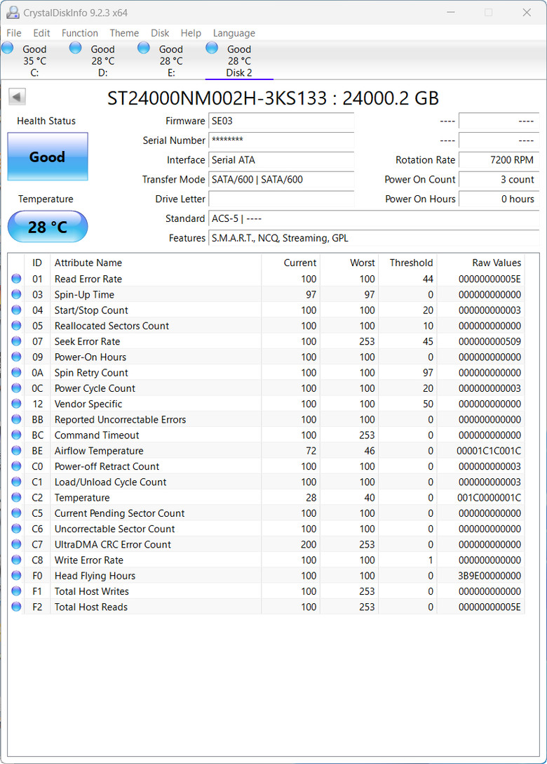 【開箱簡測】Seagate Exos X24 24TB ST24000NM002H 硬碟效能簡測 (圖多)