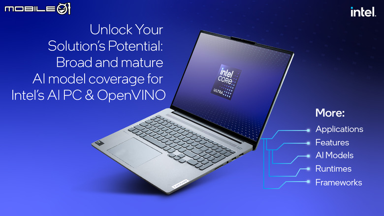 Intel 宣布已有超過 500 款 AI 模型對 Core Ultra 處理器做出最佳化 提供更高效能的 AI 應用運算